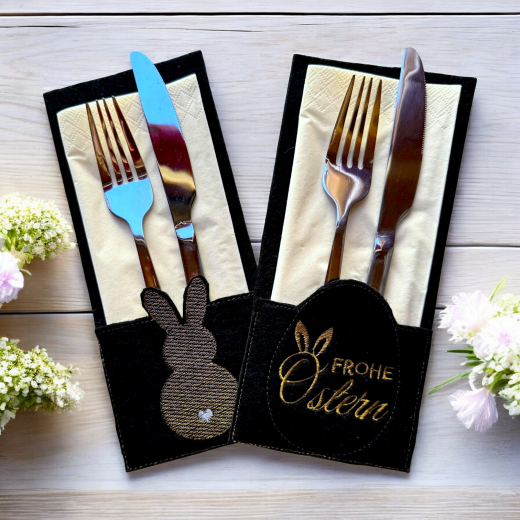 Oster Set 01 – ITH Stickdateien für Bestecktaschen & Tischdeko
