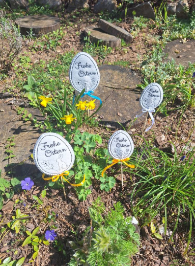 Oster Blumenstecker Stickdateien Set | Eier, Blumen & Hase | ab 10x10 cm