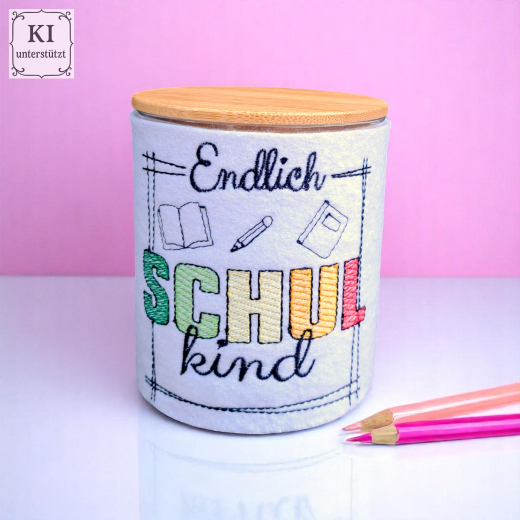 Schule Set 01 inkl. ITH Stickdateien | Schulkind, Einschulung & Abschied | ab 10x10 cm