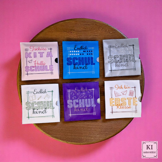Schule Set 01 inkl. ITH Stickdateien | Schulkind, Einschulung & Abschied | ab 10x10 cm