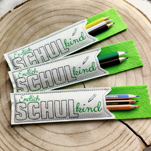Schule Set 01 inkl. ITH Stickdateien | Schulkind, Einschulung & Abschied | ab 10x10 cm
