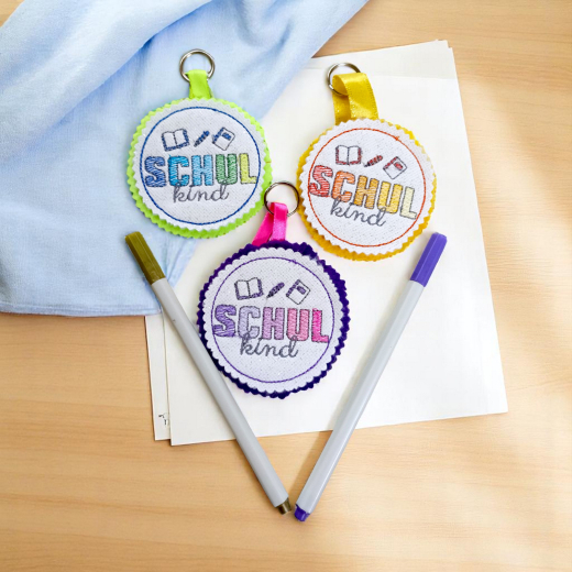 Schule Set 02 inkl. ITH Stickdateien | Schulkind, Erste Klasse & Kita Abschied | ab 10x10 cm