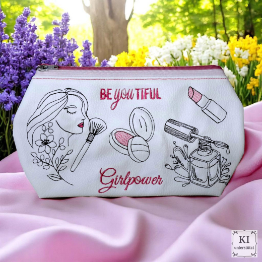 Beauty Set inkl. ITH Taschen | Kosmetik & Make-up Stickdateien | ab 10x10 cm