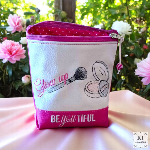 Beauty Set inkl. ITH Taschen | Kosmetik & Make-up Stickdateien | ab 10x10 cm