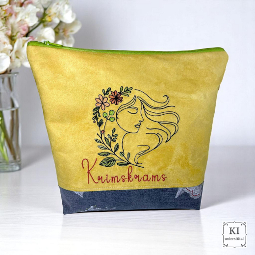 Beauty Set inkl. ITH Taschen | Kosmetik & Make-up Stickdateien | ab 10x10 cm