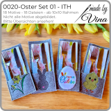 Oster Set 01 – ITH Stickdateien für Bestecktaschen & Tischdeko