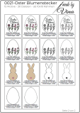 Oster Blumenstecker Stickdateien Set | Eier, Blumen & Hase | ab 10x10 cm