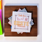 Schule Set 02 inkl. ITH Stickdateien | Schulkind, Erste Klasse & Kita Abschied | ab 10x10 cm