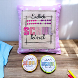 Schule Set 02 inkl. ITH Stickdateien | Schulkind, Erste Klasse & Kita Abschied | ab 10x10 cm