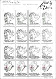 Beauty Set inkl. ITH Taschen | Kosmetik & Make-up Stickdateien | ab 10x10 cm